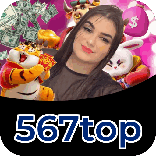 Interface do aplicativo 567top mostrando jogos disponíveis no iOS e Android